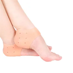 1 Pair Breathable Heel Protectors,Gel Plantar Heel Sleeves,for Foot Care, can Instantly Relieve Pain and Pressure Skin Color Medium