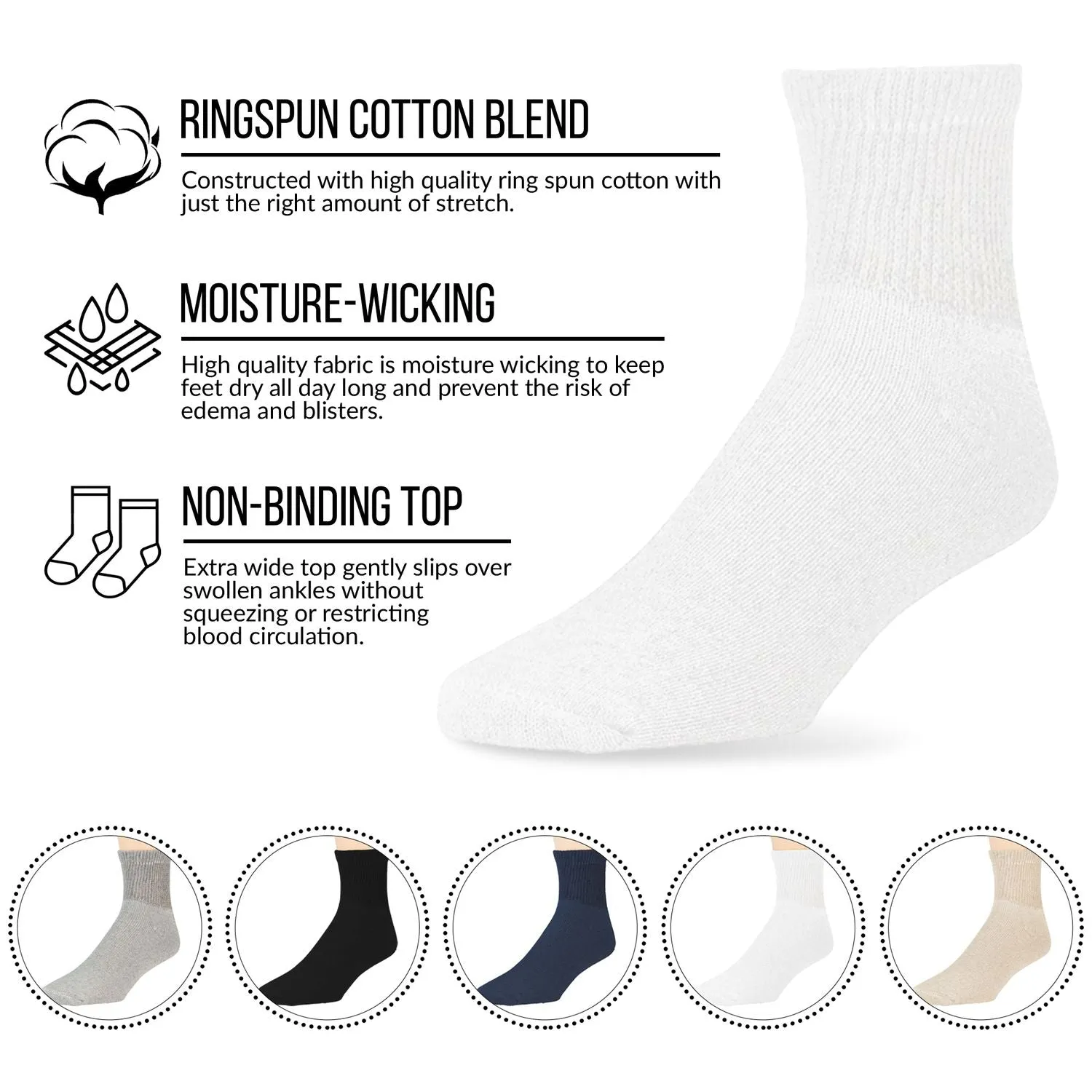 180 Pairs of Diabetic Low Cut Athletic Sport Quarter Socks (Grey)