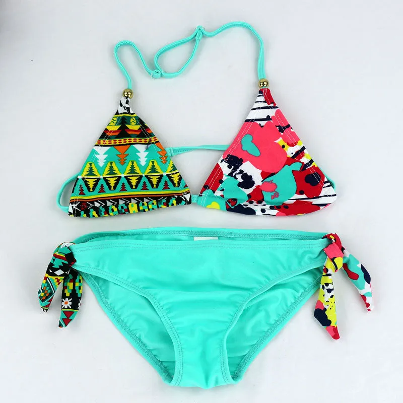 2016 New Children Swimwear Baby Kids Cute Bikini Girls split Two Pieces swimsuit Bathing suit Beachwear kids biquini infantil