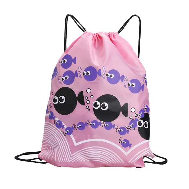 34*42cm Double Layer Drawstring Waterproof Backpacks Colorful Shoulder Bag Swimming Bags for Outdoor Sports EA14