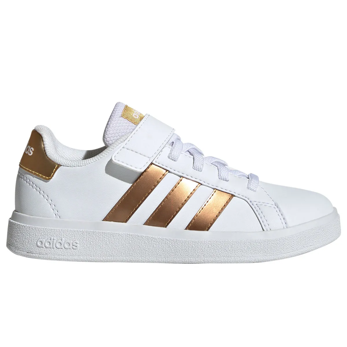 adidas Grand Court 2.0 EL Trainers - Girls - White/Gold