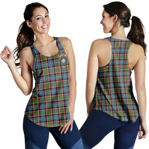 Aikenhead Tartan Women Racerback Tanks with Family Crest