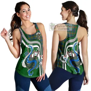 Aiton Tartan Women's Racerback Tanks with Epic Bagpipe Style