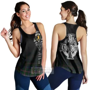 Allison Tartan Women's Racerback Tanks Featuring Alba Gu Brath Family Crest Celtic Inspired