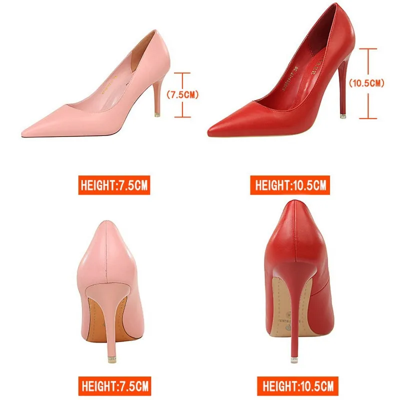 Amozae-Back to college Shoes Women Pumps Fashion High Heels Shoes Black Pink White Shoes Women Wedding Shoes Ladies Stiletto Women Heels 2024