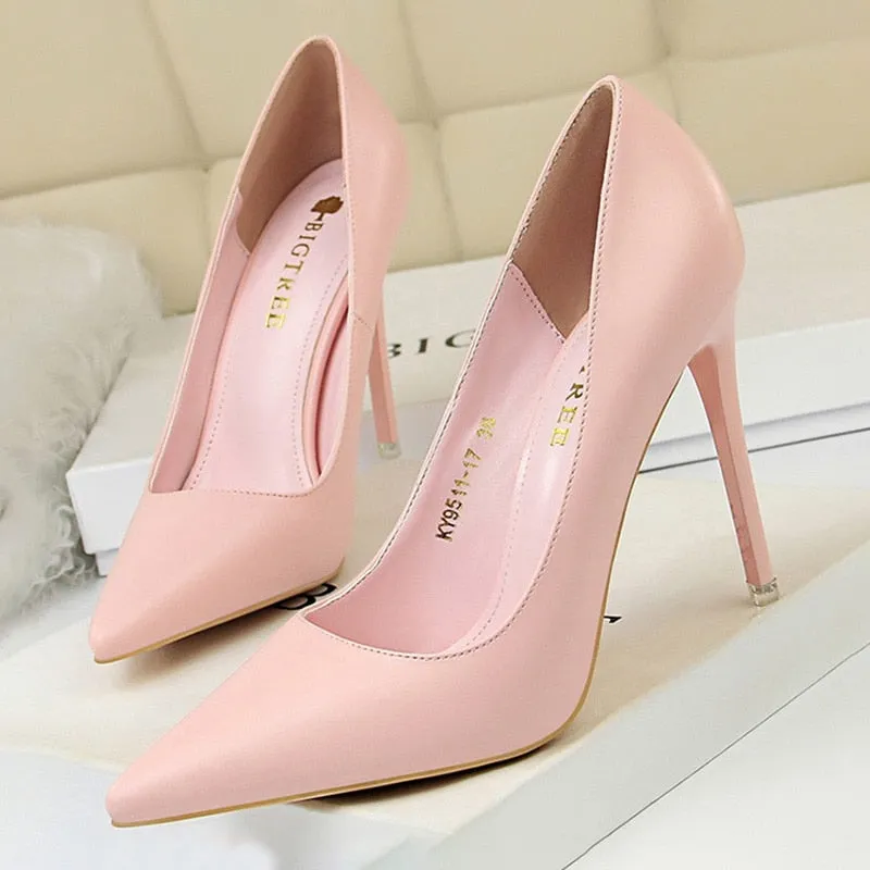 Amozae-Back to college Shoes Women Pumps Fashion High Heels Shoes Black Pink White Shoes Women Wedding Shoes Ladies Stiletto Women Heels 2024