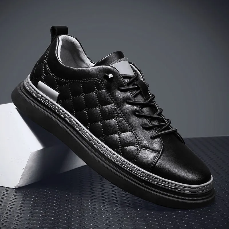 Antonios Design Genuine Leather Black Sneakers