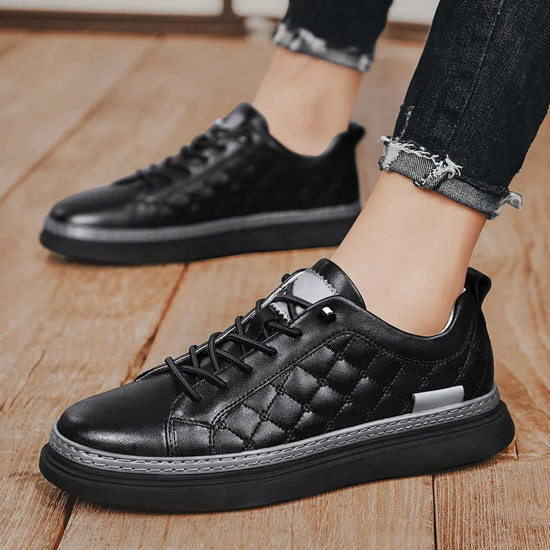 Antonios Design Genuine Leather Black Sneakers