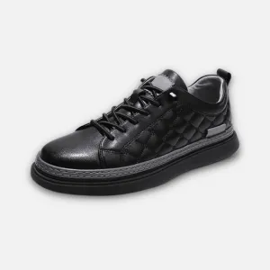 Antonios Design Genuine Leather Black Sneakers