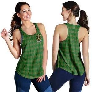 Ashmore Irish Clan Tartan Women's Racerback Tanks with Coat of Arms