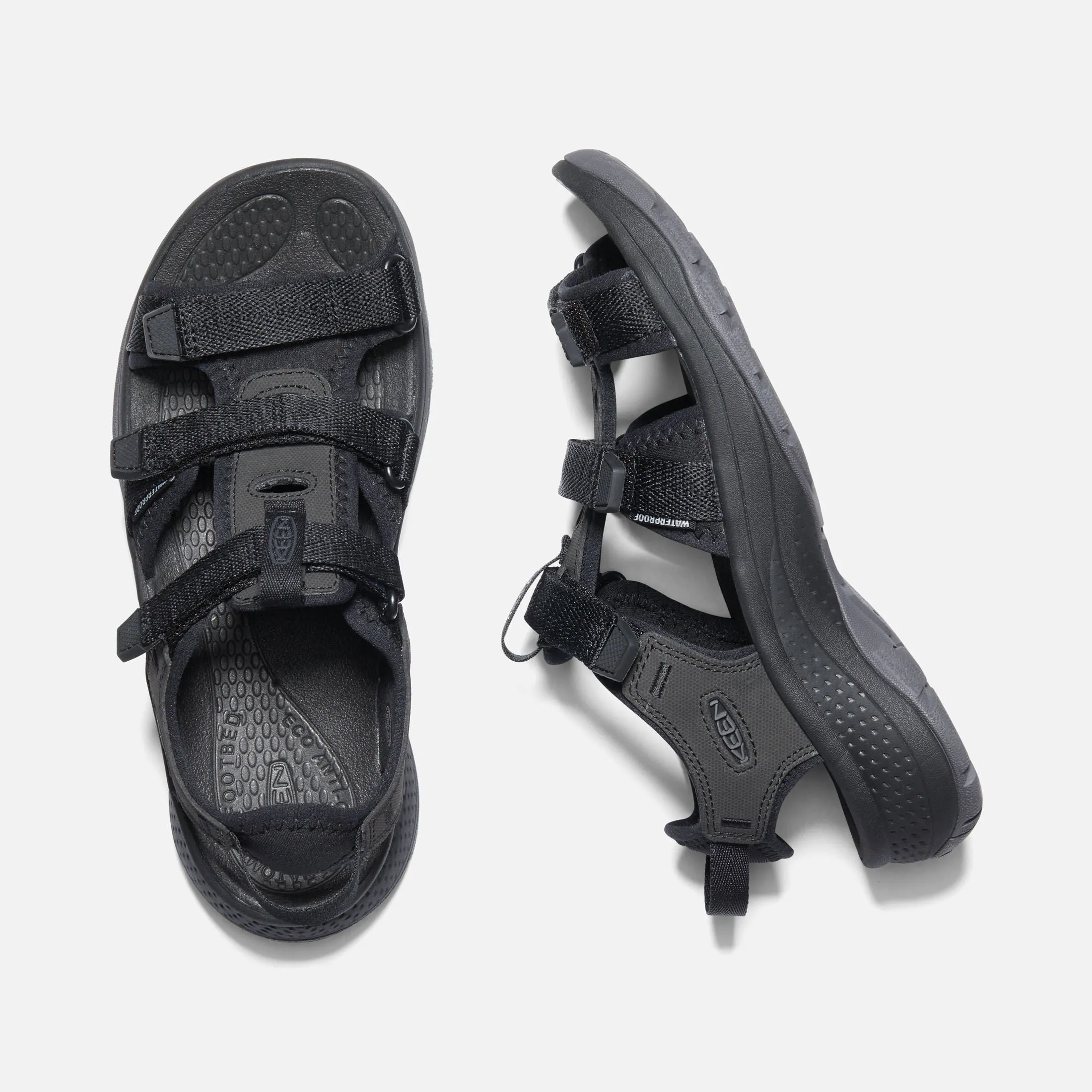 Astoria West Groovy Walking Sandal in Black