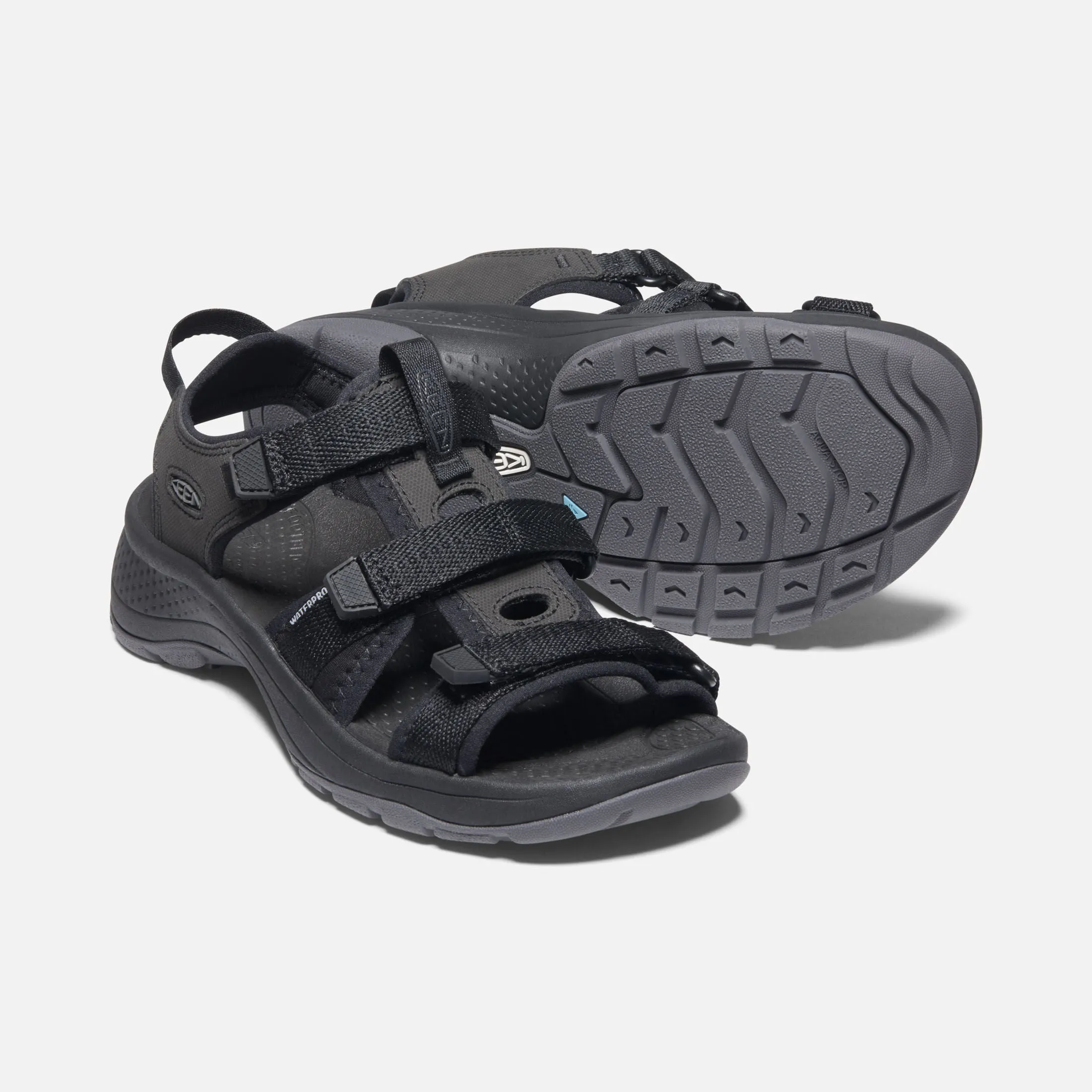 Astoria West Groovy Walking Sandal in Black