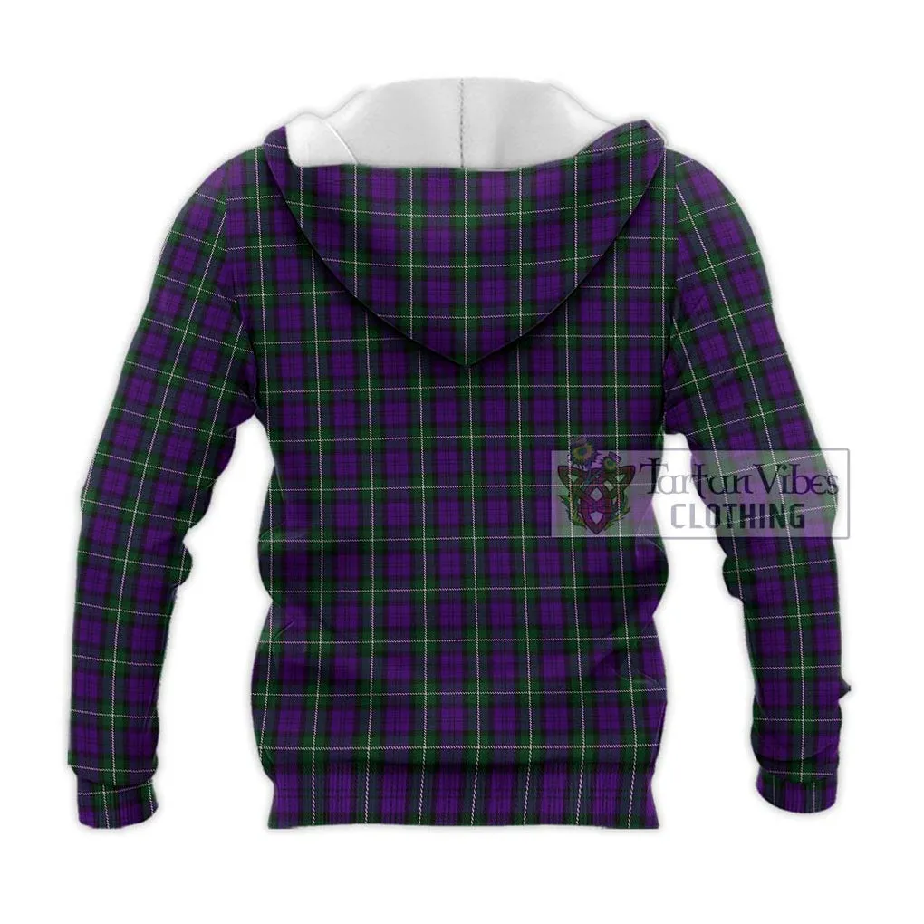 Baillie Highland Society Tartan Knitted Hoodie with Family Crest DNA In Me Style