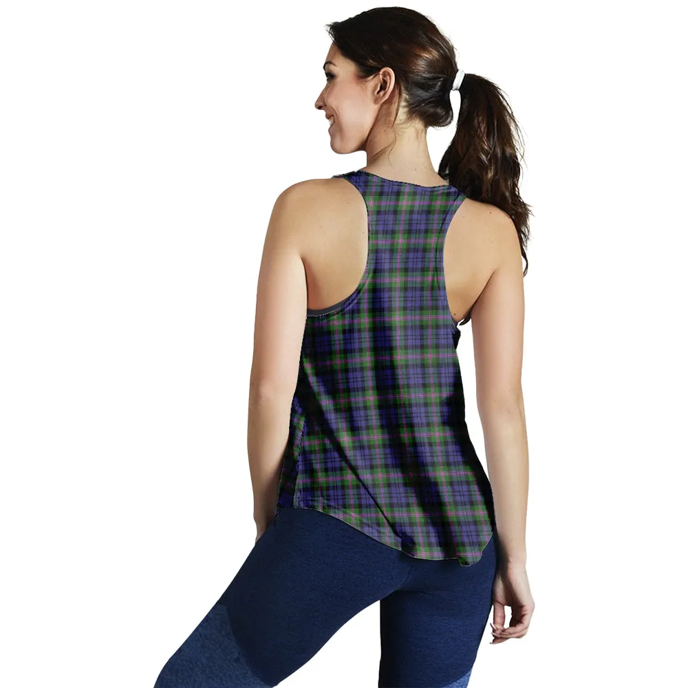 Baird Modern Tartan Women Racerback Tanks with Family Crest