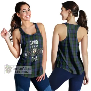 Baird Tartan Women's Racerback Tanks with Family Crest DNA In Me Style