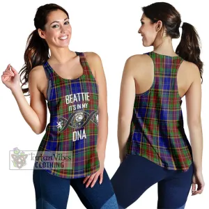 Beattie Tartan Women's Racerback Tanks with Family Crest DNA In Me Style