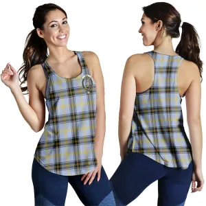 Bell Tartan Women Racerback Tanks with Family Crest