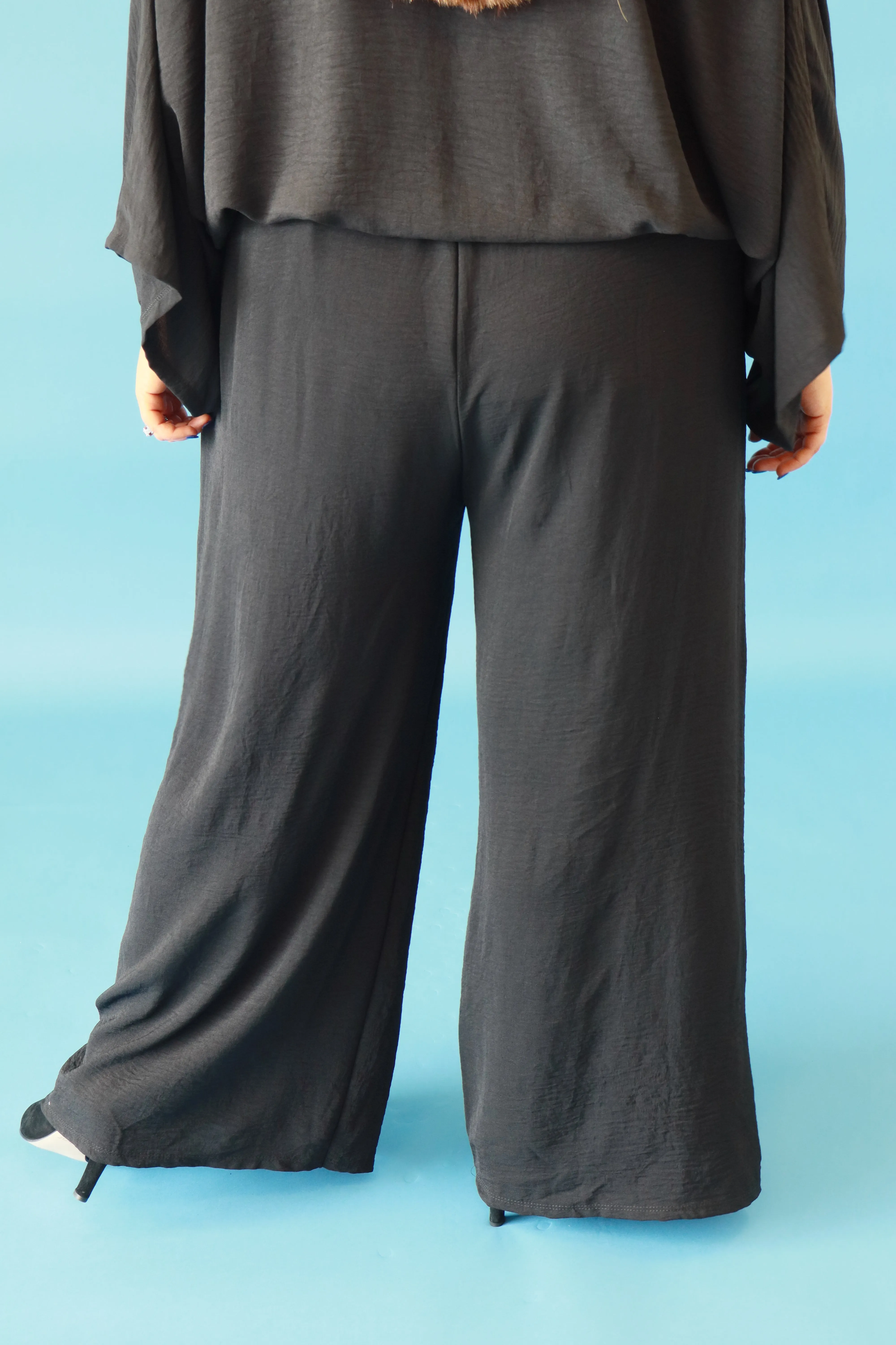 Bella Wide Leg Trousers in Black