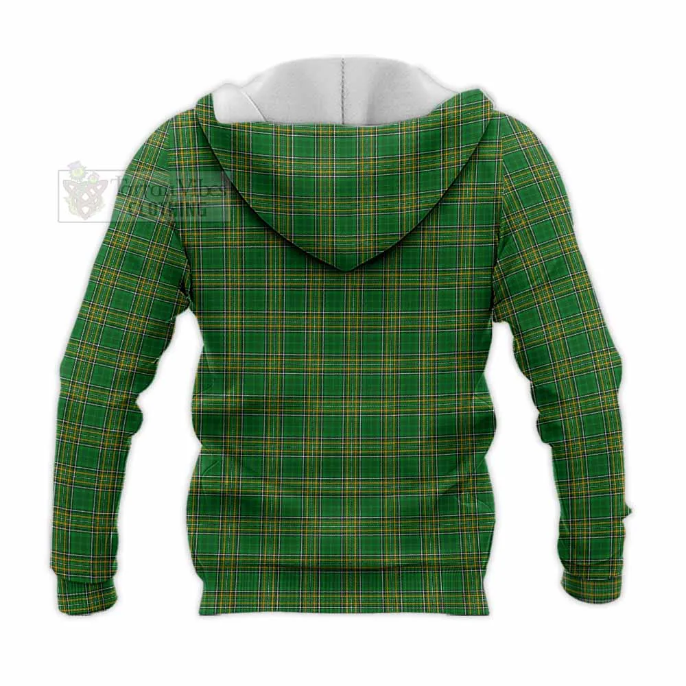 Best Irish Clan Tartan Knitted Hoodie with Coat of Arms