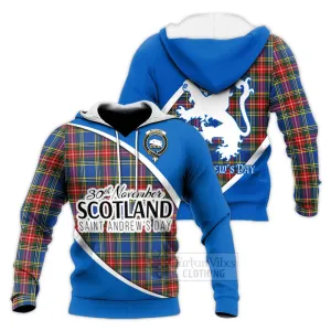 Bethune Family Crest Tartan Knitted Hoodie Celebrate Saint Andrew's Day in Style