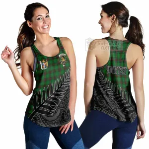 Beveridge Crest Tartan Women's Racerback Tanks with New Zealand Silver Fern Half Style