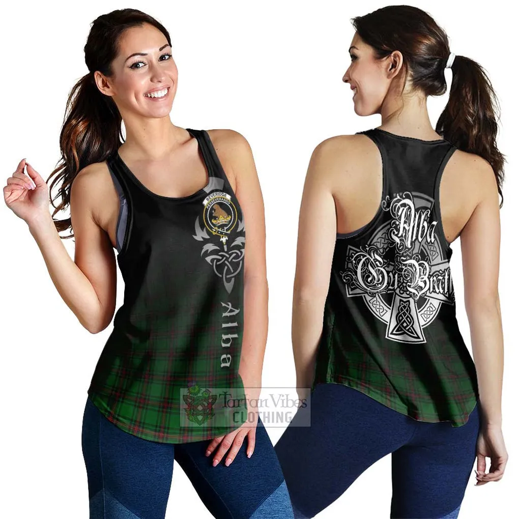 Beveridge Tartan Women's Racerback Tanks Featuring Alba Gu Brath Family Crest Celtic Inspired