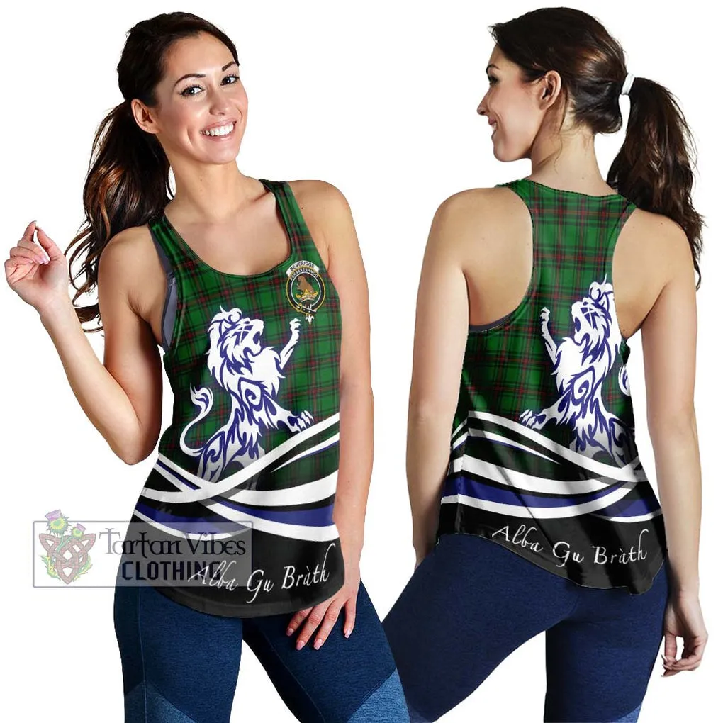 Beveridge Tartan Women's Racerback Tanks with Alba Gu Brath Regal Lion Emblem