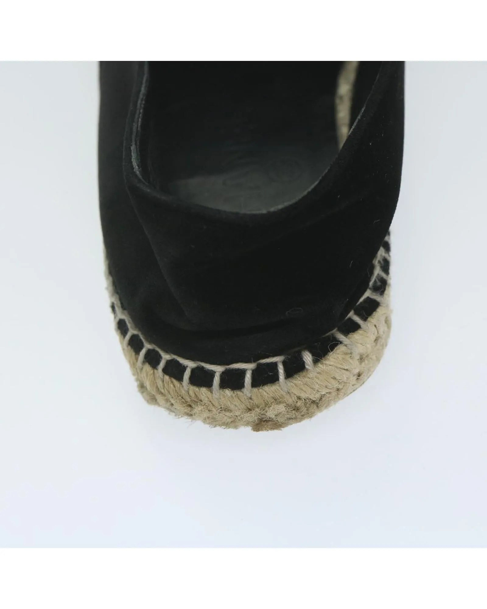 Black Velor Pumps with CC Logo by Spanish Designer