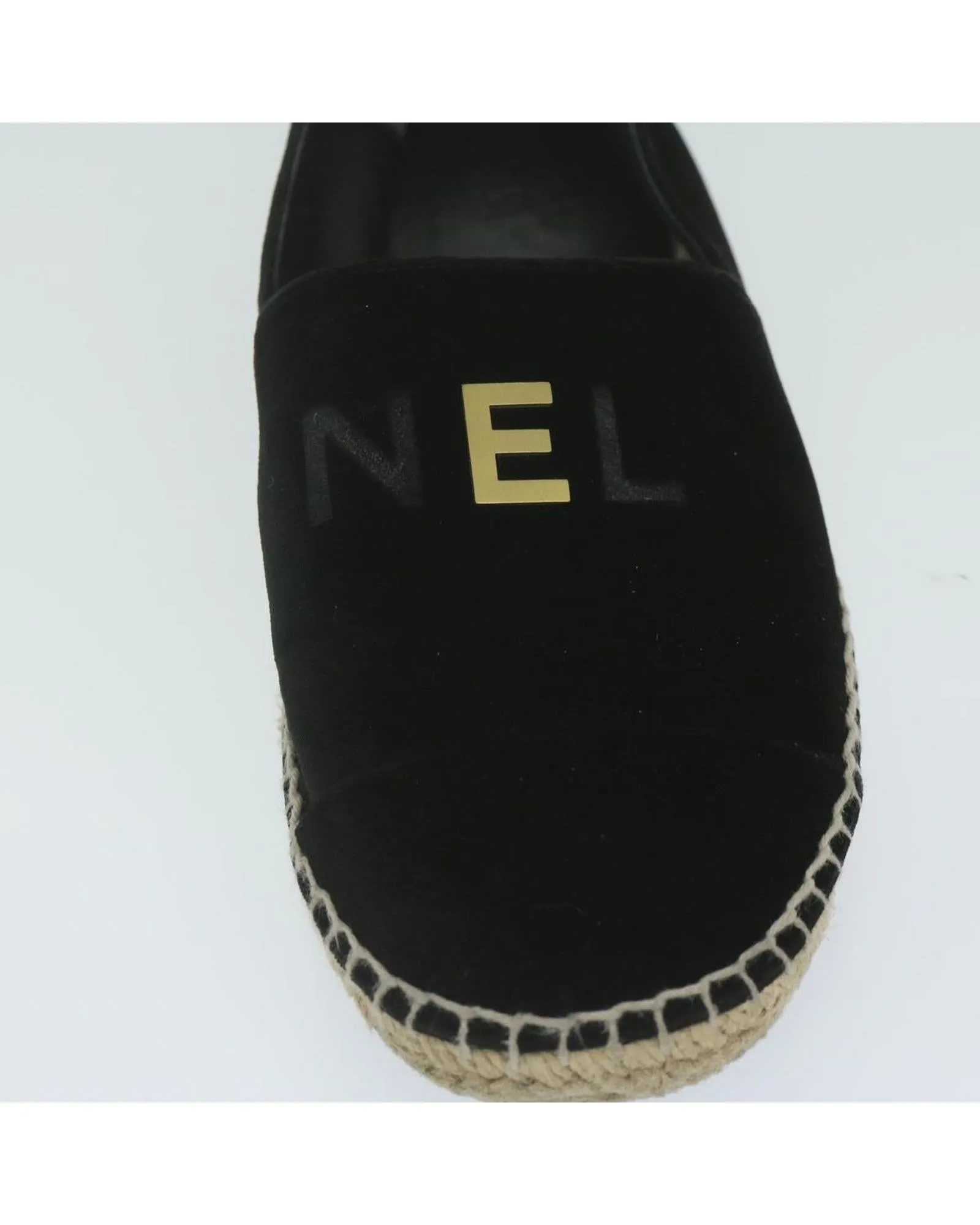 Black Velor Pumps with CC Logo by Spanish Designer