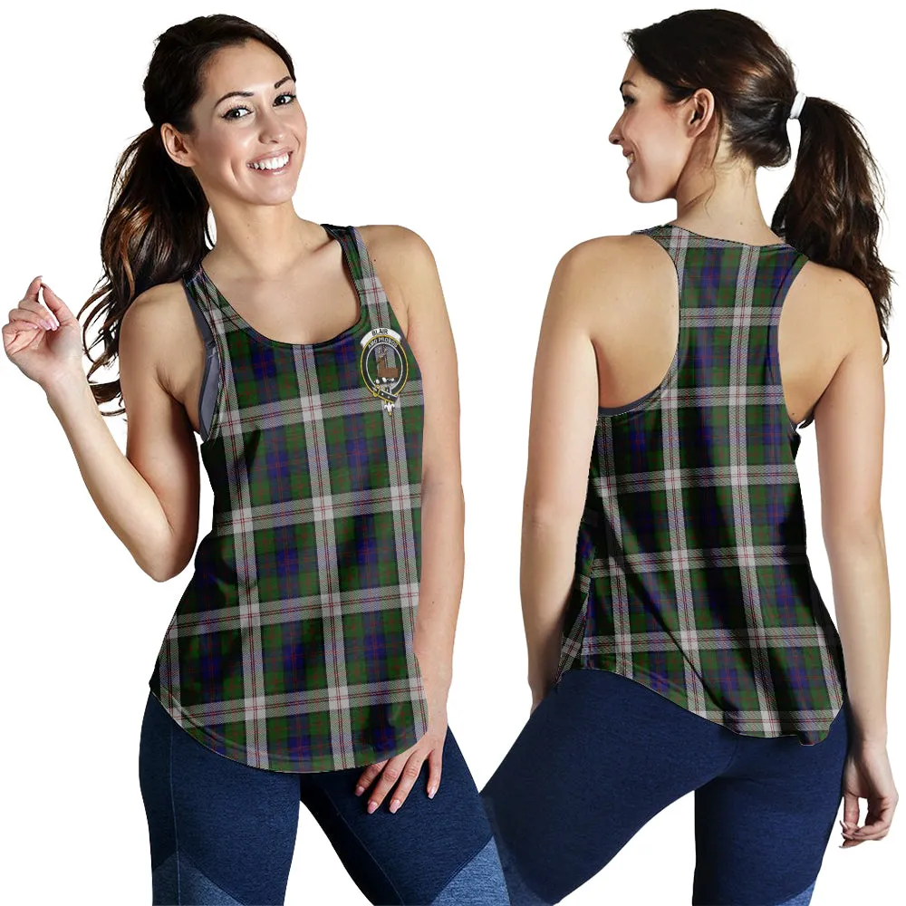 Blair Dress Tartan Women Racerback Tanks with Family Crest