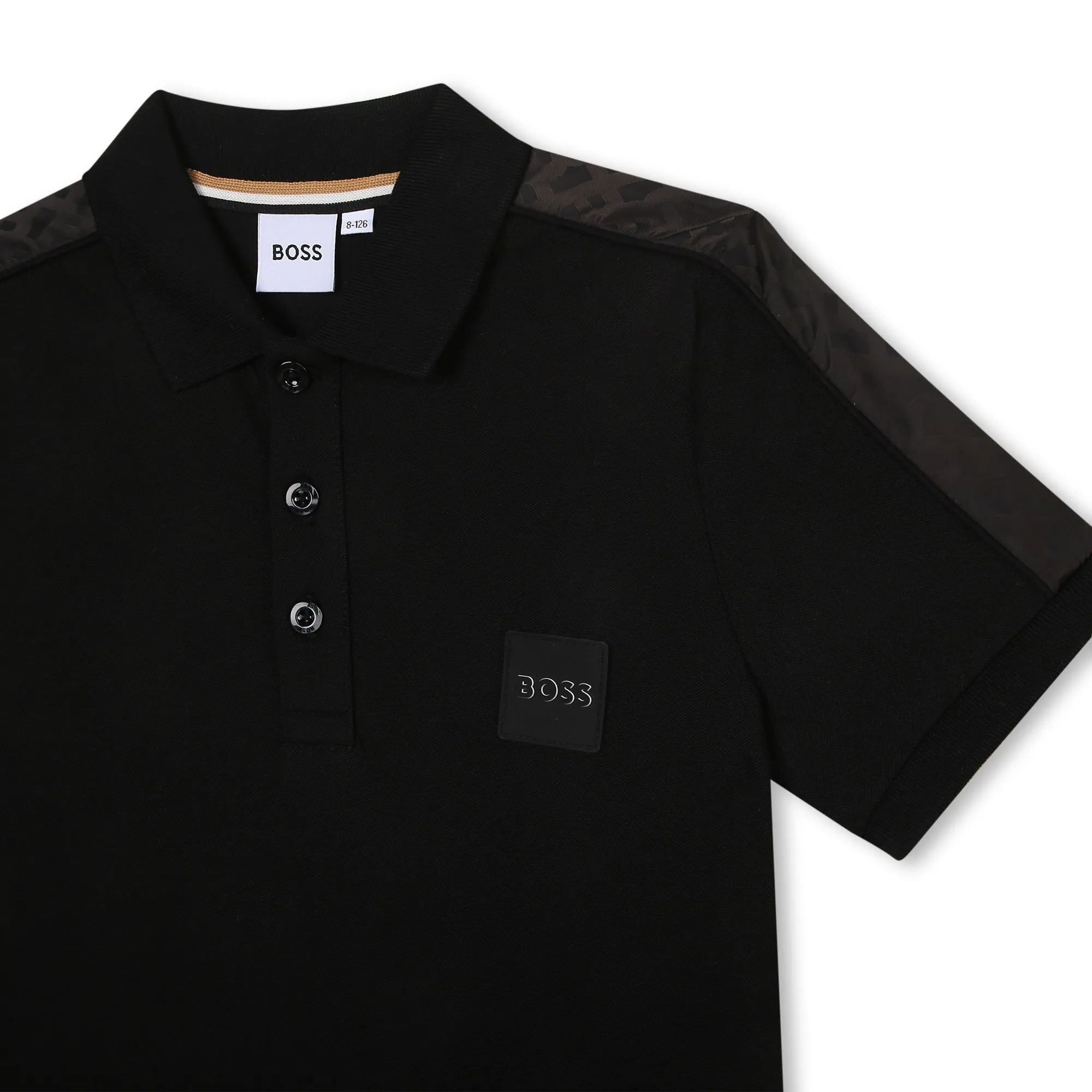 BOSS KIDSWEAR Black Short Sleeve Polo