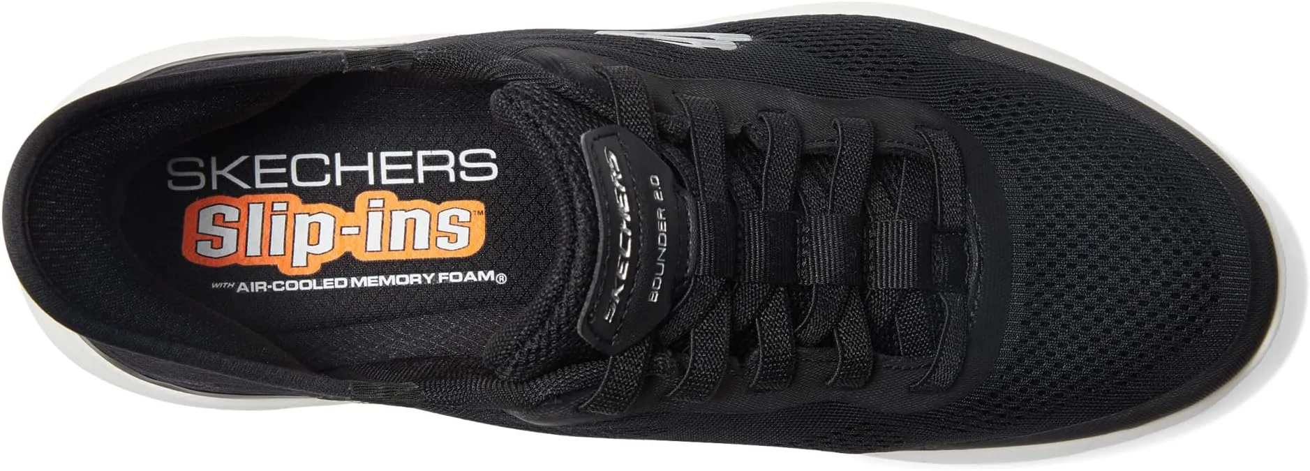 Bounder 2.0 Emerged Hands Free Slip-Ins SKECHERS, Black/White