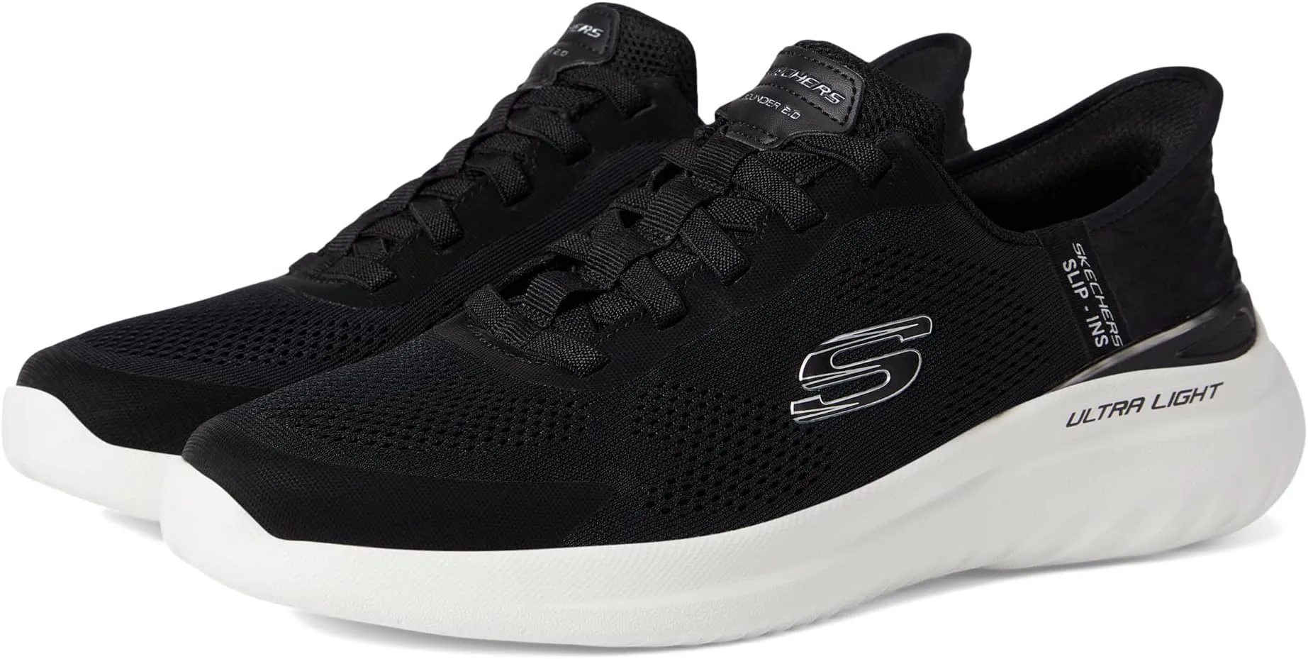 Bounder 2.0 Emerged Hands Free Slip-Ins SKECHERS, Black/White