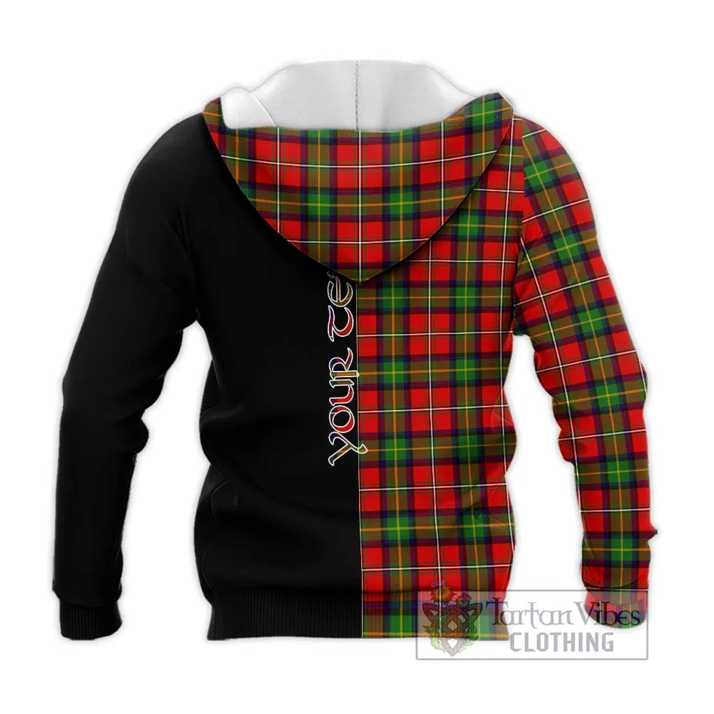 Boyd Tartan Knitted Hoodie with Family Crest and Half Of Me Style