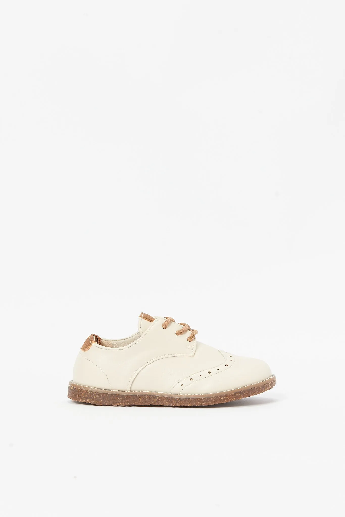 Boys Beige Lace Up Brogue