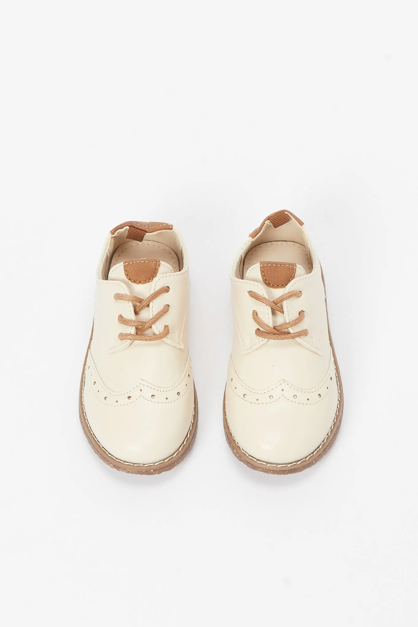 Boys Beige Lace Up Brogue