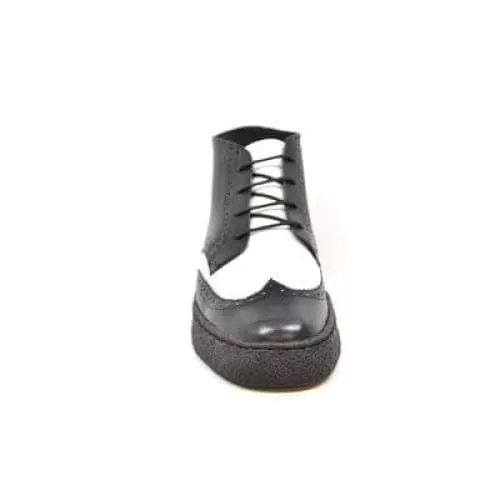 British Walkers Wingtip Two Tone Men's Black and White Leather