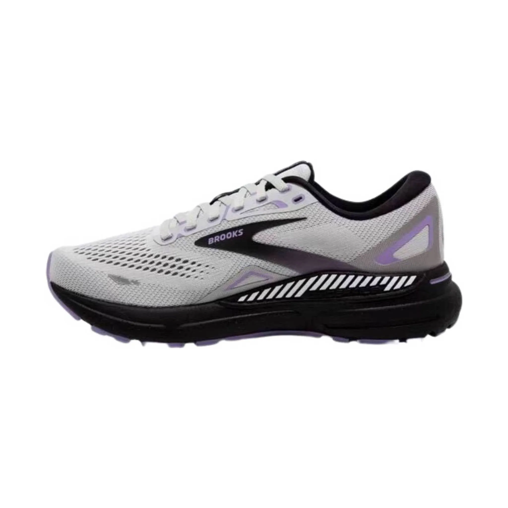 Brooks Women's Adrenaline GTS 23 Running Shoe - Grey/Black/Purple