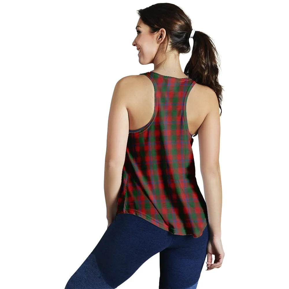 Bruce Old Tartan Women Racerback Tanks with Family Crest