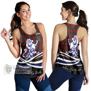 Bruce Old Tartan Women's Racerback Tanks with Alba Gu Brath Regal Lion Emblem