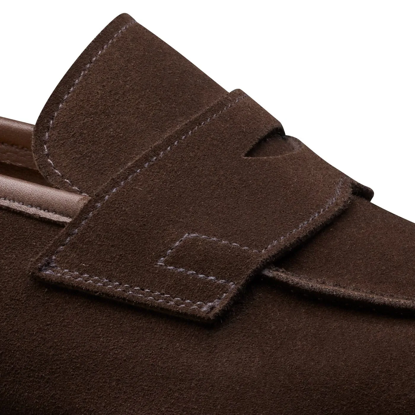 Cadogan Dark Brown Calf Suede