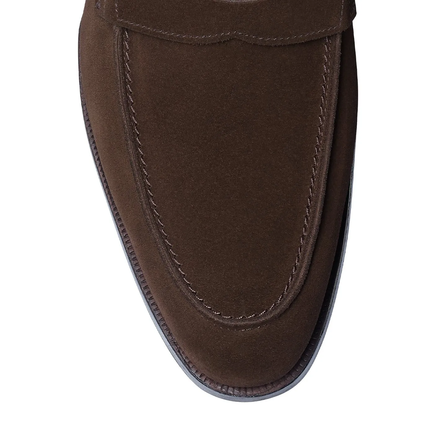 Cadogan Dark Brown Calf Suede