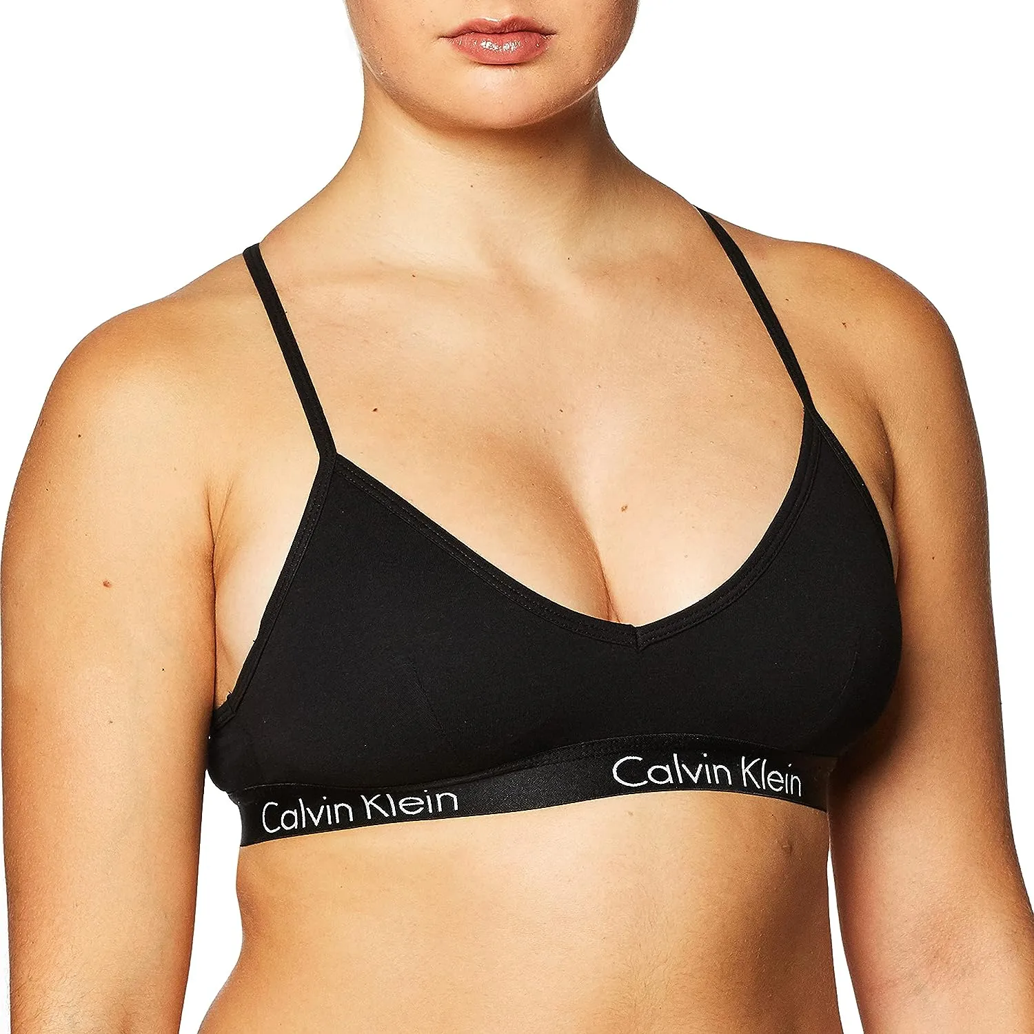 Calvin Klein Women's Motive Cotton Lightly Lined Bralette