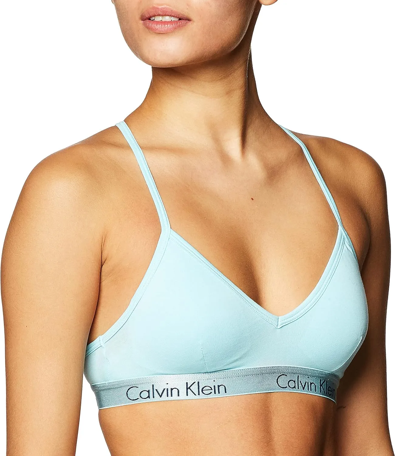 Calvin Klein Women's Motive Cotton Lightly Lined Bralette