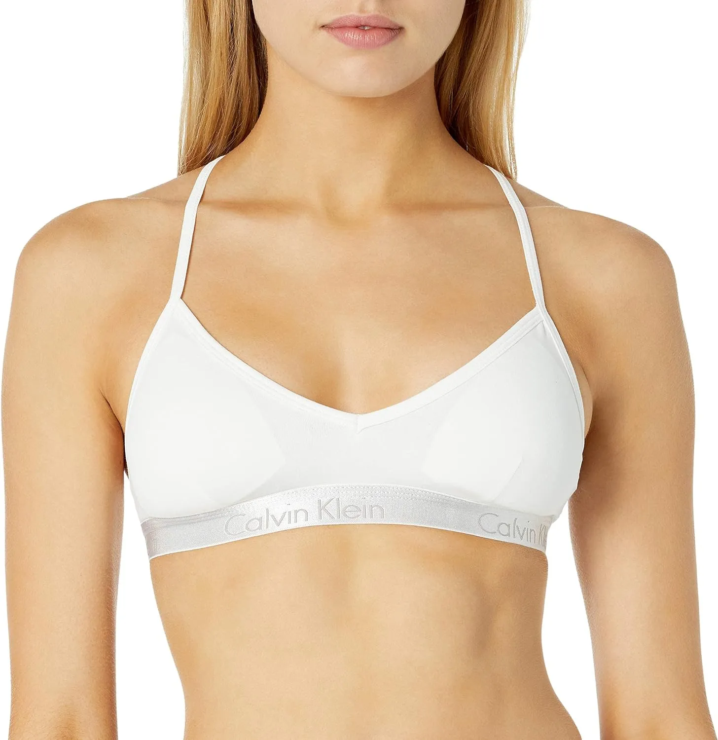 Calvin Klein Women's Motive Cotton Lightly Lined Bralette