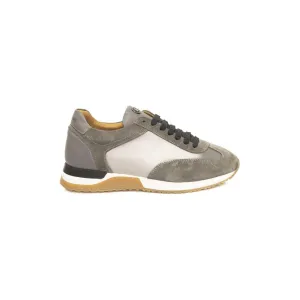 Cerruti 1881 Gray Leather Men Sneaker