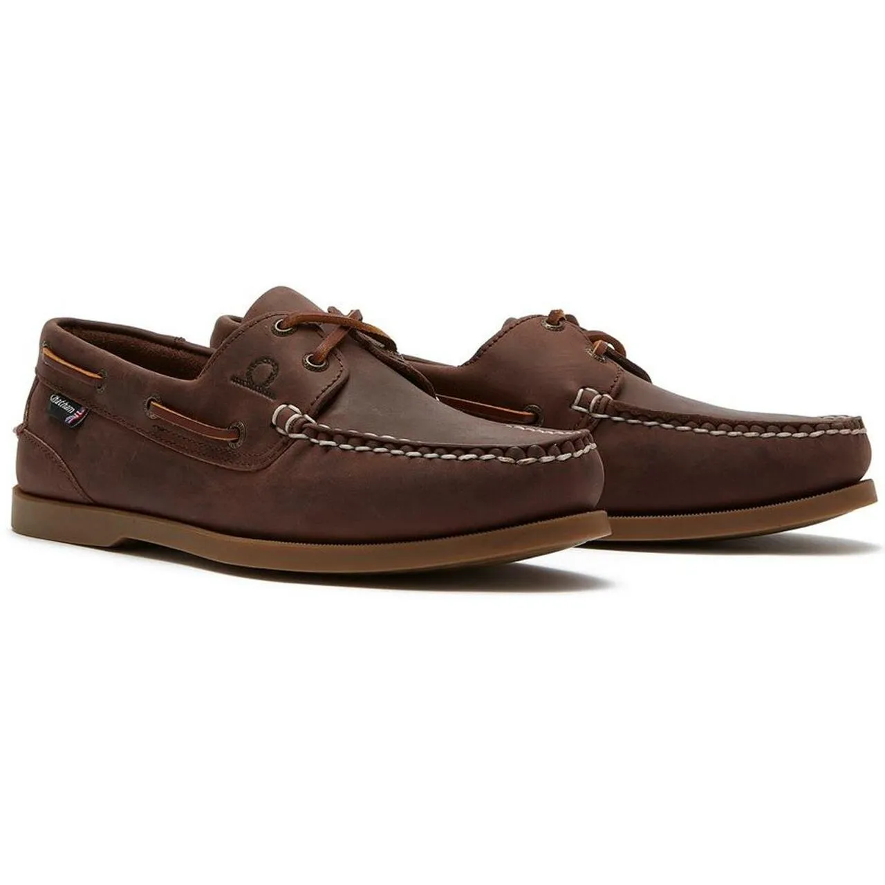 CHATHAM Mens Deck II G2 Leather Boat Shoes - Chocolate