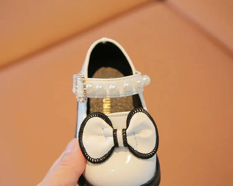 Children's Casual Shoes - Black White Sweet and Cute Bowknot - F11191