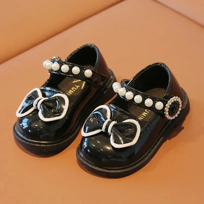 Children's Casual Shoes - Black White Sweet and Cute Bowknot - F11191