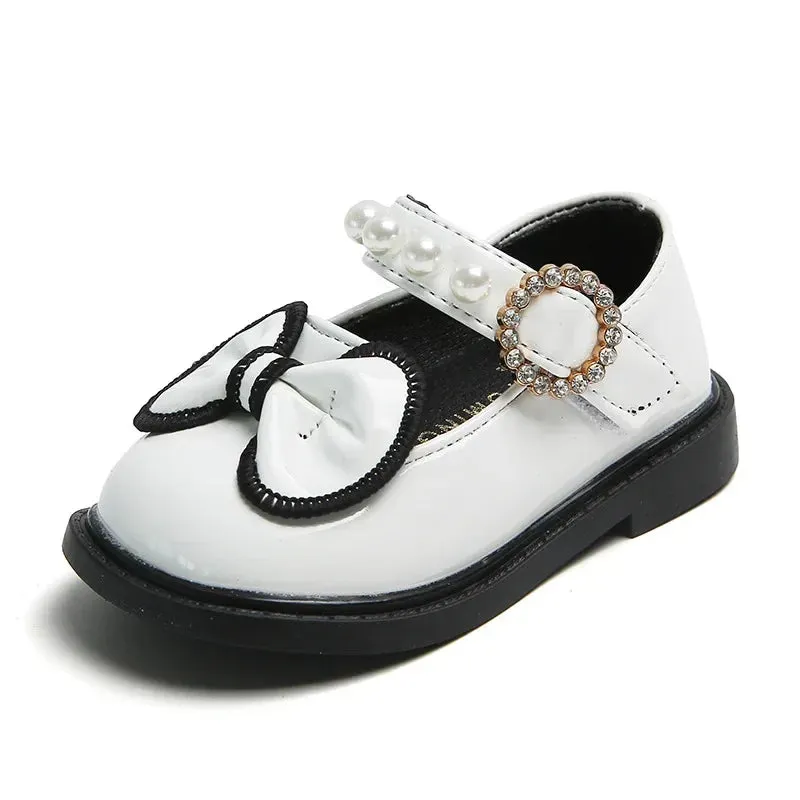 Children's Casual Shoes - Black White Sweet and Cute Bowknot - F11191